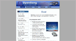 Desktop Screenshot of opensong.cz
